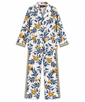 Women's Statement Printed Pyjama-Style Set – White & Blue