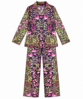 Women's Statement Floral Print Pyjama-Style Set – Navy & Olive Green