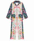 Women's Statement Floral Print Pyjama-Style Set – Navy & Multicolor
